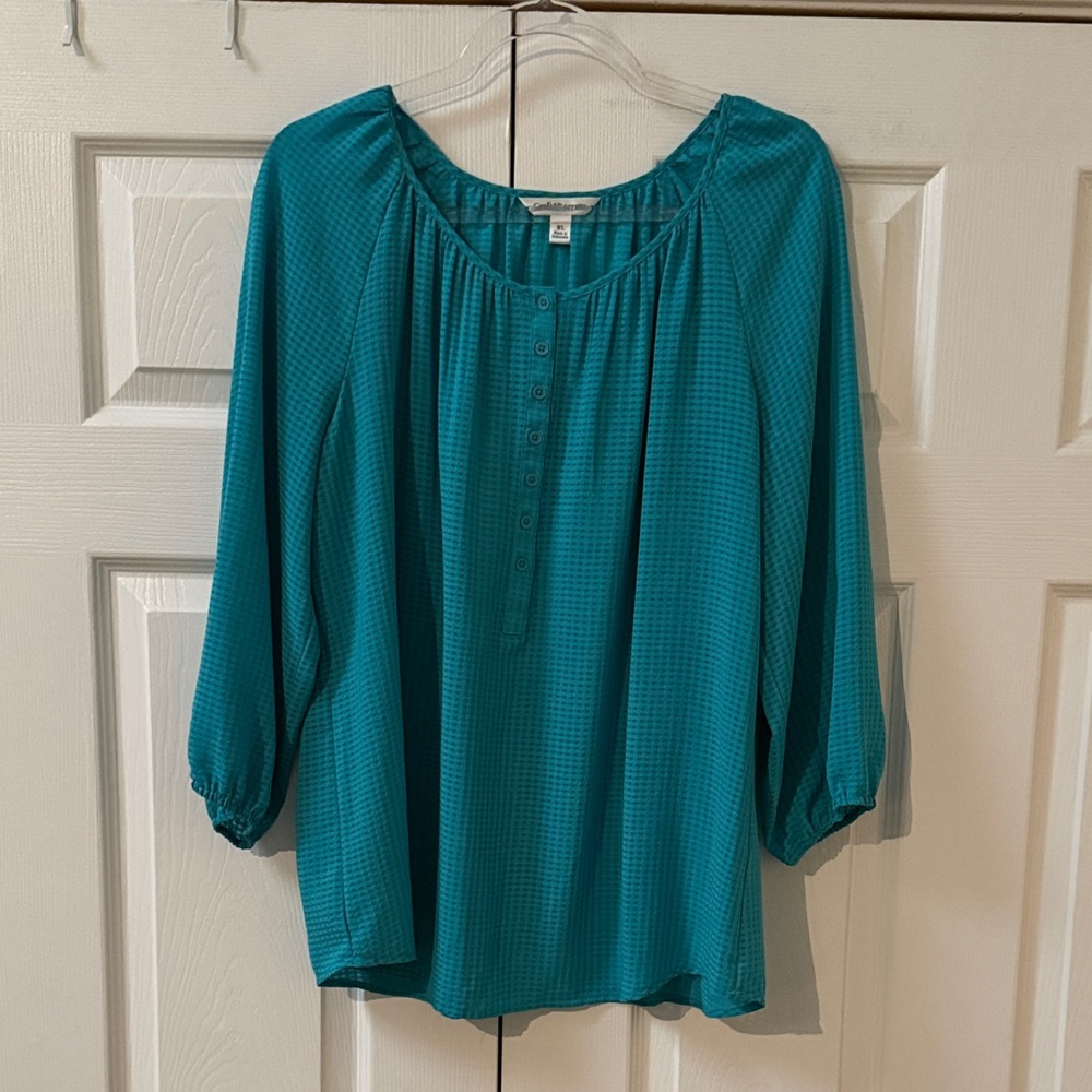 Croft & Barrow Teal Blouse